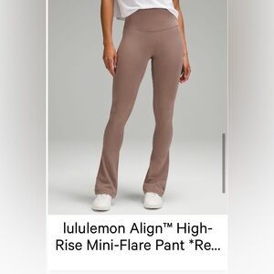 lululemon athletica Women's Taupe Flare Pants